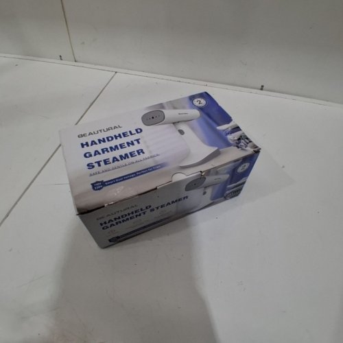 BEAUTURAL FOLDABLE TRAVEL HANDHELD GARMENT STEAMER - 4.8OZ WATER TANK - 8FT CORD - 1200W - WHITE/GREY (MODEL: 722NA-0013) image 2