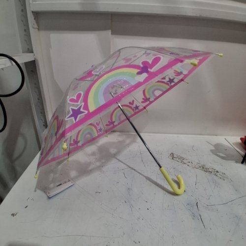 KID'S CREDITS TRANSPARENT RAINBOW UMBRELLA WITH A D-HANDLE - 25" - MULTICOLOURED (MODEL : 6000203950317) image 4