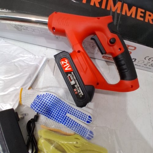 HEJUNRY CORDLESS 3-IN-1 ELECTRIC WEED WACKER - 21 V - RED (MODEL: HT-902) image 2