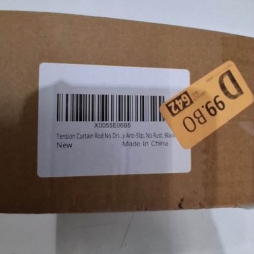 ADJUSTABLE TENSION CURTAIN ROD - 41" - 156" - BLACK image 2