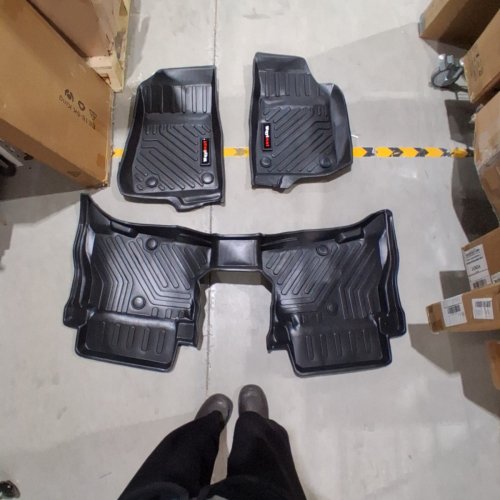 3PC TPE ALL WEATHER CAR FLOOR MATS - HONDA CRV 2017 - BLACK image 2