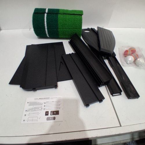 PUTTING GREEN GOLF PUTTING MAT FOR INDOOR, PUTTING MATT WITH AUTO BALL RETURN - 115" X 12" - GREEN AND BLACK (MODEL: TL035) image 3