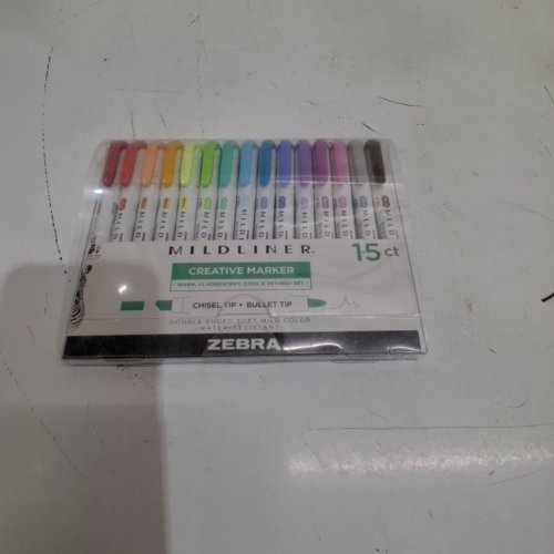 15PK ASSORTED ZEBRA CREATIVE MILDLINER MARKERS - ASSORTED COLORS image 3