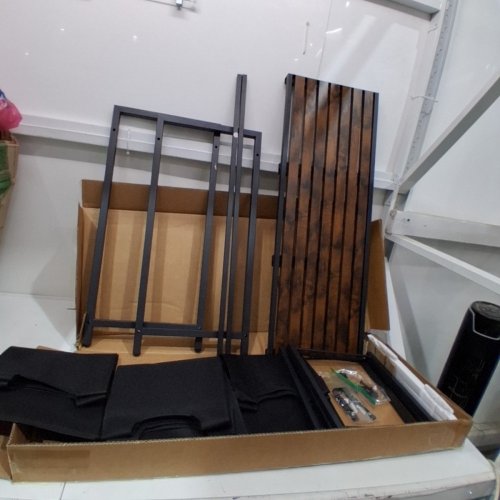 VASAGLE LAUNDRY BASKET HAMPER - 36.4" X 13" X 28.4" - BLACK/RUSTIC BROWN (MODEL: BLH301B01V1) image 2