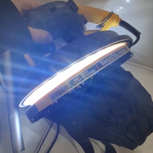 ELECTRIC DRYWALL SANDER WITH VACUUM BAG - 1800 RPM 120V - YELLOW/BLACK (MODEL: ZQ-DWSR-2108) image 2