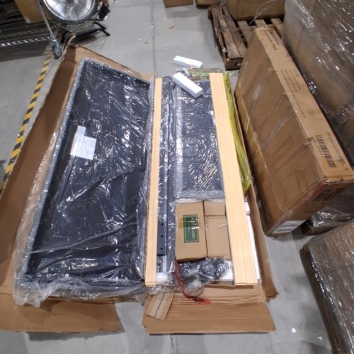 UPHOLSTERED BED FRAME WITH 4 DRAWERS STORAGE AND HEADBOARD WITH WOOD SLAT SUPPORT - QUEEN - LIGHT GREY (MODEL:USAN1038098-2) image 4
