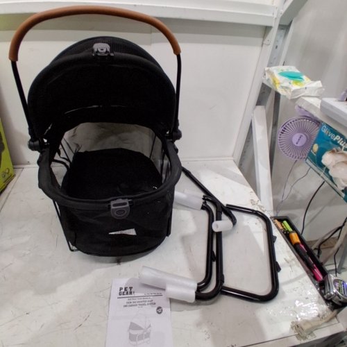 PET GEAR VIEW 360 PET CARRIER & CAR SEAT WITH CLICK N GO BOOSTER SEAT FRAME - FOR SMALL DOGS - 15.5" X 12.5" X 15.5" - BLACK image 2
