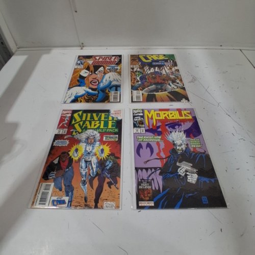 4 ASSTD MARVEL COMIC BOOKS - MORBIUS THE LIVING VAMPIRE #10, SILVER SABLE AND THE WILD PACK #14, CAGE #16, AND SIDPER-WOMAN #1 - VARIOUS AUTHORS image 2