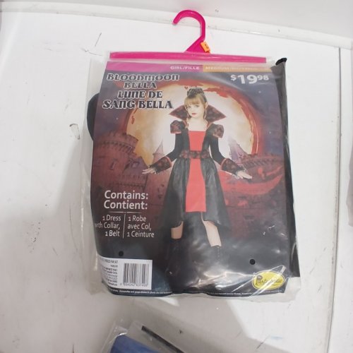 2PC GIRL'S PARTYHOLICS BLOODMOON BELLA COSTUME - MEDIUM (8-10) - BLACK / RED (STYLE: 14882 ) image 2