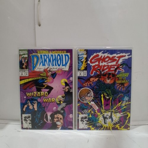 4 ASSTD MARVEL AND IMPACT COMIC BOOKS - GHOST RIDER #36, DARKHOLD #4, #6, THE WEB #11 - VARIOUS AUTHORS image 4