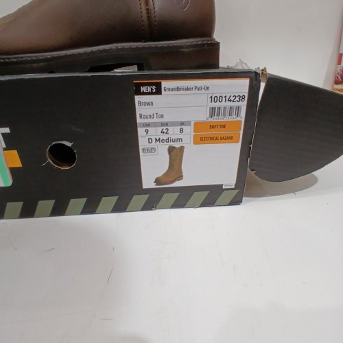 MEN'S ARIAT GROUNDBREAKER WORK BOOTS - SIZE 9 - BROWN (STYLE:10014238) image 3