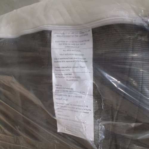 FOAM MATTRESS TOPPER - TWIN - 4" - WHITE image 2