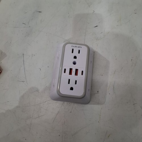 JCBLAON 3SIDED 6 OUTLETS POWER STRIP WITH 4 USB OUTLET & 2 USB A + 2 USB C- WHITE (MODEL:SE660-CUQ) image 3
