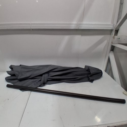 HEAVY DUTY OUTDOOR HAND CRANK RECTANGULAR MARKET UMBRELLA - 7.5FT - GREY (MODEL:ZDM-JT002GY-11) image 3