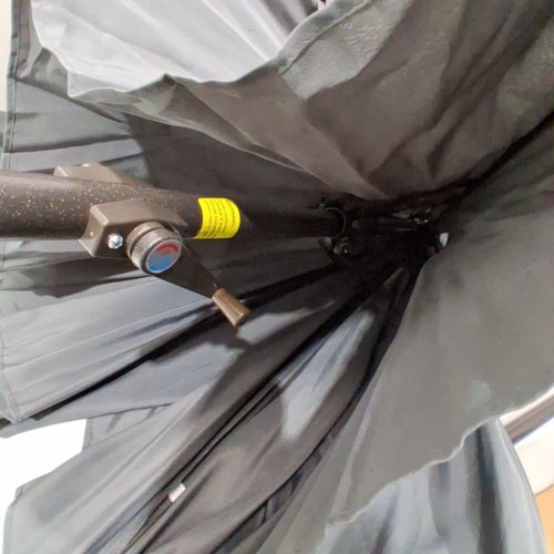 HEAVY DUTY OUTDOOR HAND CRANK RECTANGULAR MARKET UMBRELLA - 7.5FT - GREY (MODEL:ZDM-JT002GY-11) image 4