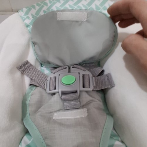 INGENUITY 3-IN-1 KEEP COZY GROW WITH ME VIBRATING BABY BOUNCER, ROCKER & CHAIR - 40LBS CAPACITY - WEAVER THEME GREY/WHITE/GREEN (MODEL: ‎12428) image 4