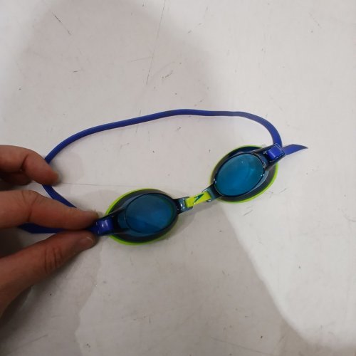 KIDS SPEEDO SKIMMER SWIM GOGGLES -OSFM - BLUE/GREEN image 2