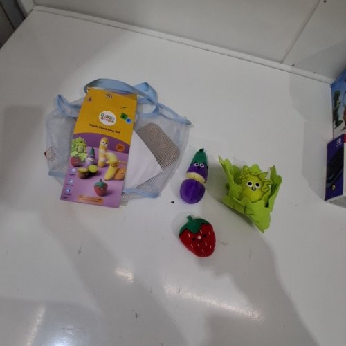 4PC GIGGLE SCAPE PLUSH FOOD PLAY SET WITH BAG - MULTICOLOR image 2