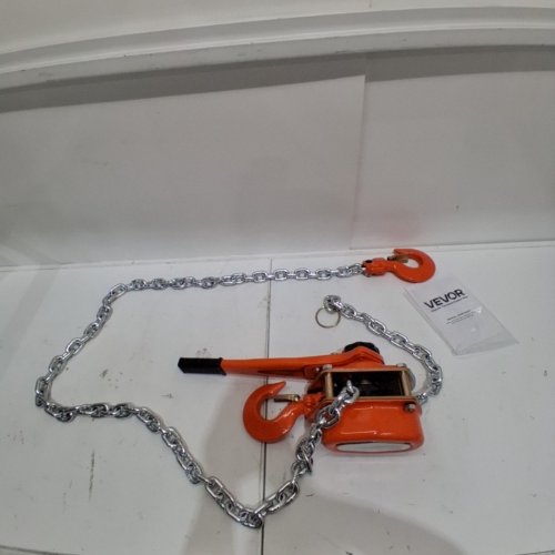 HEAVY DUTY MANUAL LEVER CHAIN HOIST WITH 360°ROTATING HOOKS - 10FT - 3-TON MAX - ORANGE (MODEL: HSH-3T-3M) image 2
