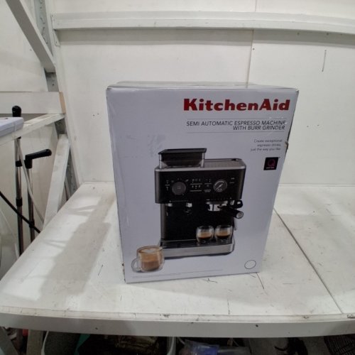KITCHENAID SEMI AUTOMATIC ESPRESSO MACHINE WITH BURR GRINDER - 2 CUP - 1500W - WHITE (MODEL: KES6551) image 8