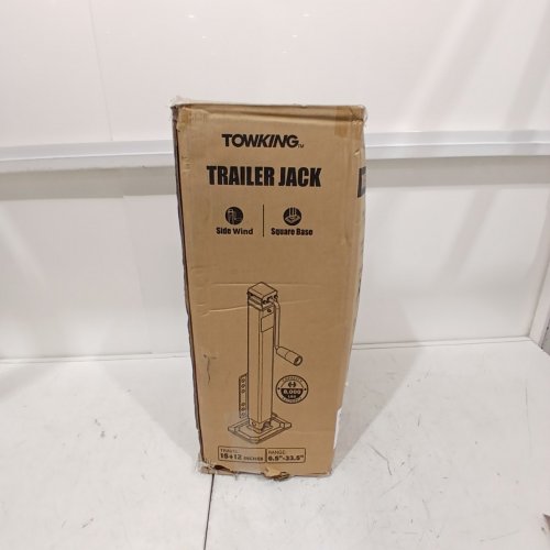 TOWKING SQUARE HEAVY DUTY TRAILER SIDE JACK WIND - 5000LB CAP - 15" JACK + 12" DROP LEG - 3" DROP LEG HOLE SPACING (MODEL: 701050-01) image 7