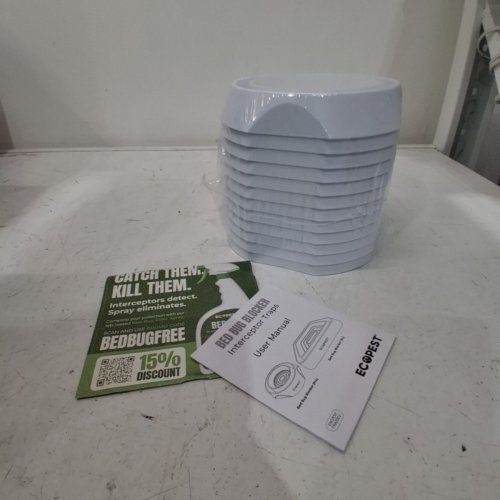 12PK ECOPEST BED BUG BLOCKER PRO INTERCEPTOR TRAPS - WHITE image 2