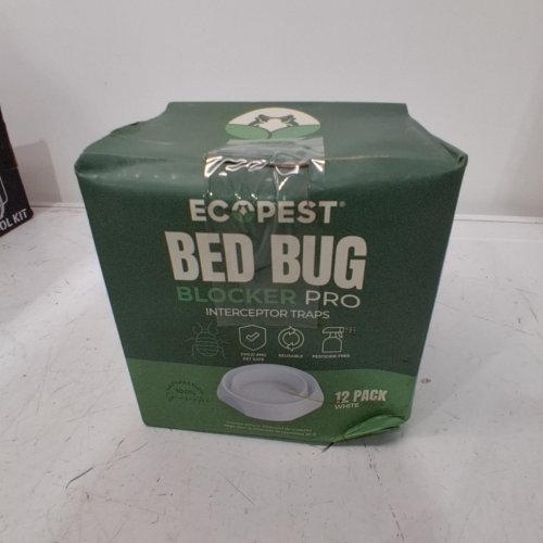 12PK ECOPEST BED BUG BLOCKER PRO INTERCEPTOR TRAPS - WHITE image 3