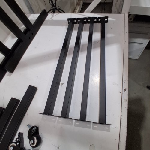 FKKPRVAX HEAVY RETAIL FLOOR STANDING METAL GARMENT RACK - 45.7" X 19.7" X 63" - BLACK image 5