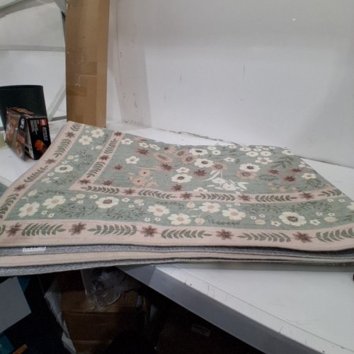 WYATT & ASH MACHINE WASHABLE RECTANGULAR AREA RUG - 5FT 3" X 7FT 5" - KINSLEY SAGE GREEN, FLORAL (STYLE: 1796263) image 3