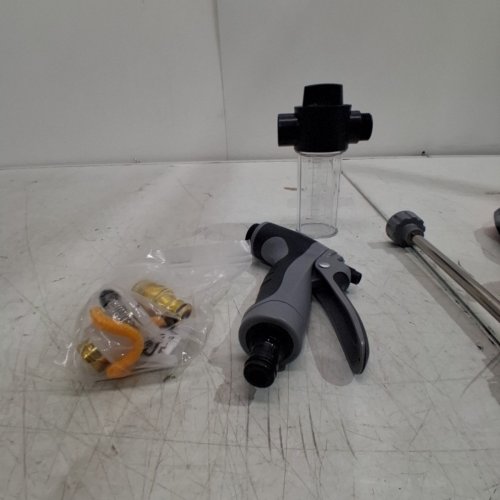 PORTABLE GARDEN HOSE HIGH PRESSURE SPRAY ATTATCHMENTS - 14" - BLACK/GREY image 3