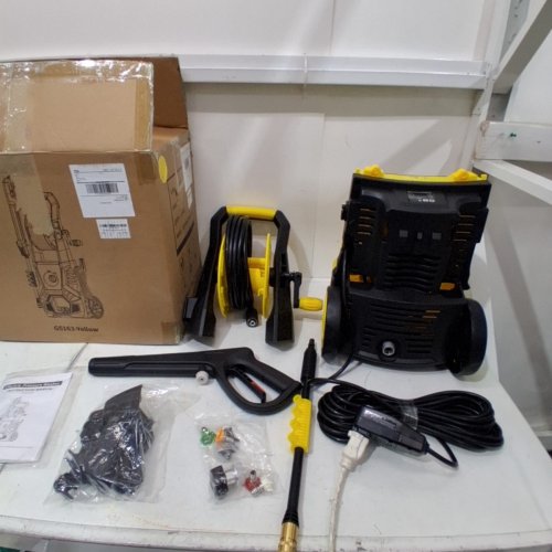 PRESSURE WASHER HIGH PRESSURE CLEANING MACHINE WITH 4 QUICK CONNECT NOZZLES - 20FT HOSE / 35FT CORD - 5000PSI - YELLOW/BLACK (MODEL: G5163-YELLOW / G5168-Y2/PW91600C) image 4