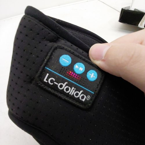LC-DOLIDA BLUETOOTH SLEEPING HEADPHONES EYE MASK - BLACK image 2