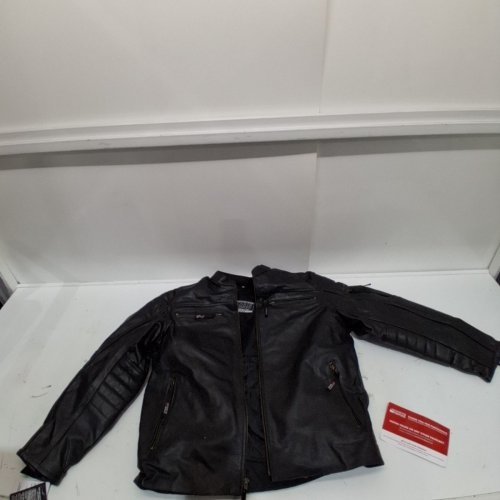 MEN'S JACKETS 4 BIKES PREMIUM NATURAL BUFFALO LEATHER MOTORCYCLE ARMOR BIKER JACKET - EXTRA LARGE - BLACK (STYLE: MLJP1015) image 2