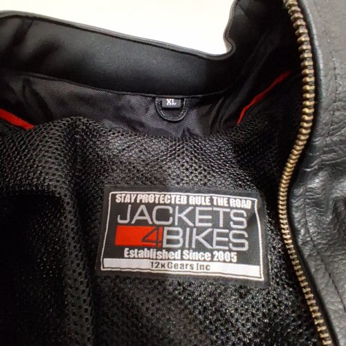 MEN'S JACKETS 4 BIKES PREMIUM NATURAL BUFFALO LEATHER MOTORCYCLE ARMOR BIKER JACKET - EXTRA LARGE - BLACK (STYLE: MLJP1015) image 3