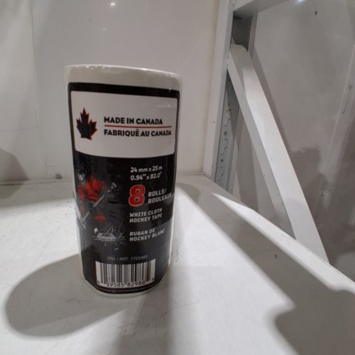 8PK MADE IN CANADA CLOTH HOCKEY TAPE - 24MM X 25M - WHITE (MODEL: 1725985) image 2