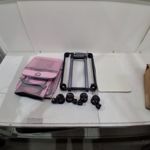 PAWINNER DETACHABLE PET CARRIER WITH WHEELS - 13" X 17.7" X 13" - 34" HANDLE - 20LBS MAX - PINK/GREY (MODEL: CAPSSC3P) image 3