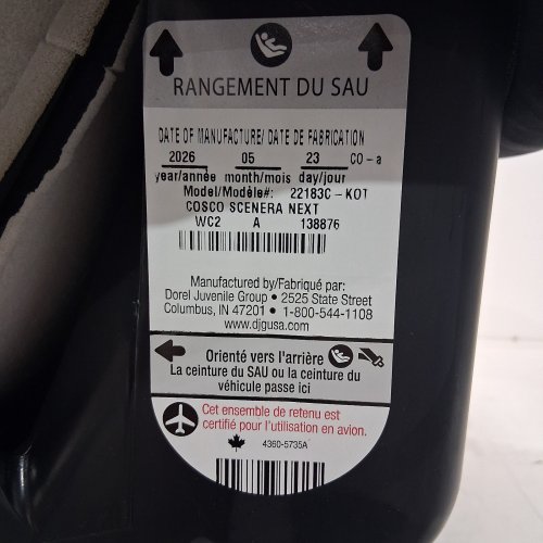 COSCO SCENERA NEXT CONVERTIBLE CAR SEAT - BLACKOUT (MODEL: 22183C-KOT) image 2