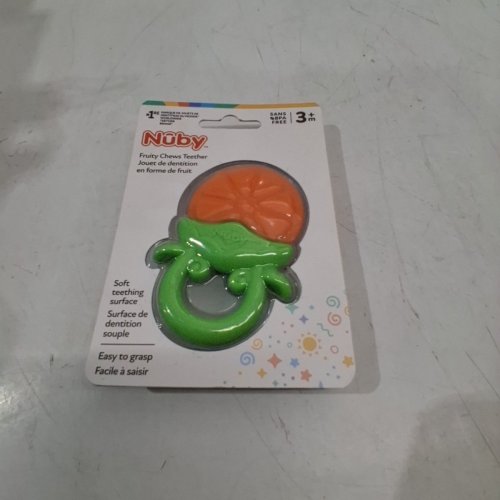 NUBY FRUITY CHEWS BABY SOFT TEETHER - 3 MONTHS AND UP - ORANGE (MODEL: WL302) image 2