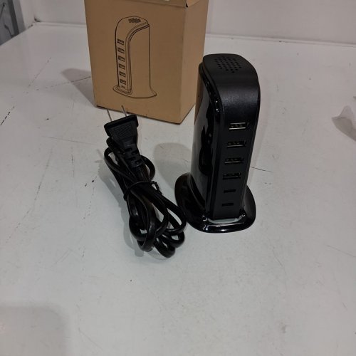 6-PORT USB CHARGER - 100-240V - BLACK (MODEL: Y006/QC66) image 3