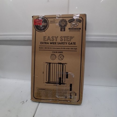REGALO EASY STEP EXTRA WIDE BABY GATE - 30" X 29"-49" - WHITE (MODEL: 1164 EW DS) image 3