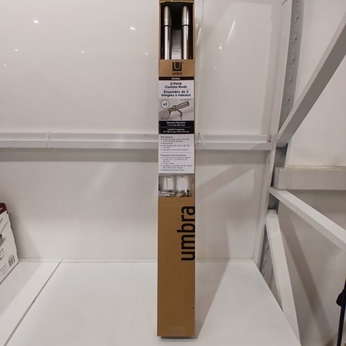 2PK UMBRA CURTAIN ROD KIT - 42"-108" - NICKEL (MODEL: 2881747) image 3