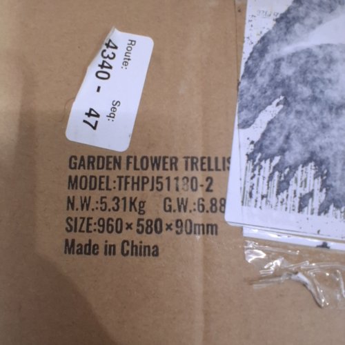 2PK DECORATIVE GARDEN FLOWER TRELLIS - 960 MM X 580 MM X 90 MM - BLACK (MODEL: THPJ51130-2) image 2