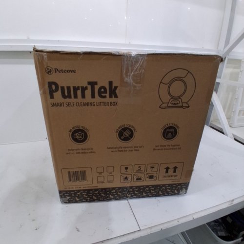 PETCOVE PURRTEK SELF-CLEANING CAT LITTER BOX - ODOR REMOVAL, APP-CONTROLLED LITTER ROBOT SYSTEM FOR MULTIPLE CATS - GREY (MODEL: PC-PRRTK-GRY) image 6