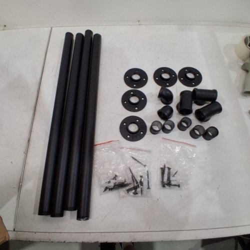 BAR FOOT RAIL KIT WITH INTERNAL CONNECTOR AND END CAPS - 8FT - BLACK image 3