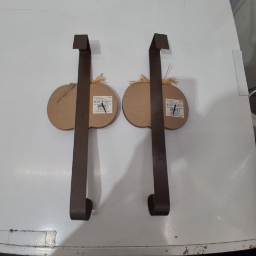 2PC PUMPKIN DECORATION WALL HOOKS - ORANGE AND WHITE image 3
