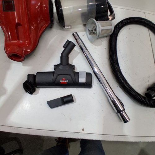 BISSELL ZING II BAGLESS CANISTER VACUUM CLEANER WITH CREVICE TOOL - RED/BLACK (MODEL: 21565) image 5