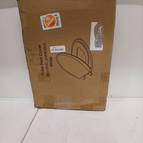 ELONGATED TOILET SEAT WITH BUILT IN POTTY TRAINING SEAT 19"L X 14"W - WHITE (MODEL: PHO_0VP6OQUI) image 4