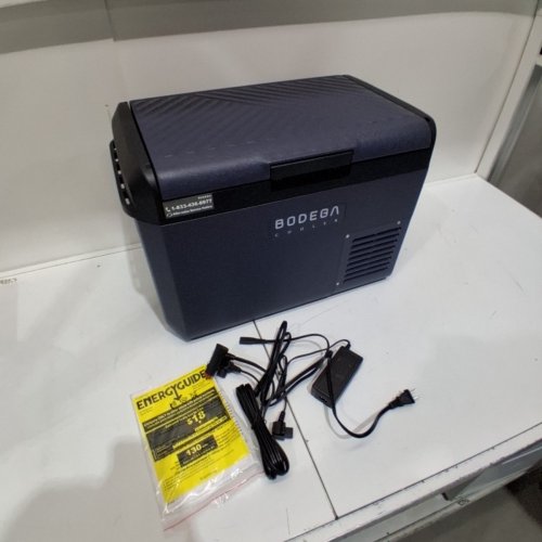 BODEGA CAR REFRIGERATOR PORTABLE ELECTRIC COOLER - 25L - 12V - BLUE/GREY (MODEL: MCD25D) image 3