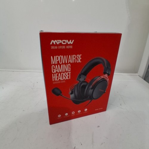 MPOW AIR SE GAMING WIRED HEADSET WITH SURROUND SOUND AND NOISE CANCELLING MIC - RED/BLACK (MODEL: BH439A) image 3
