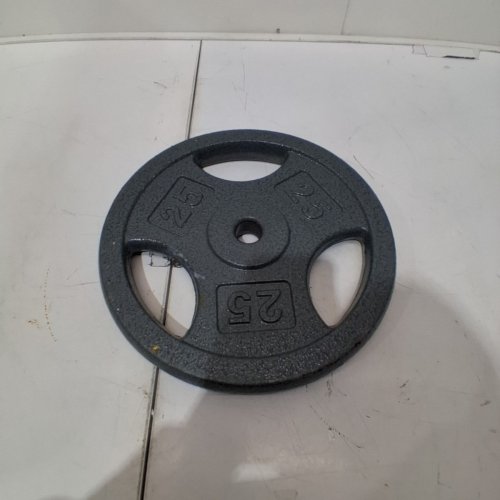 BARBELL STANDARD WEIGHT PLATE - 25 LBS - 1" GRIP image 2